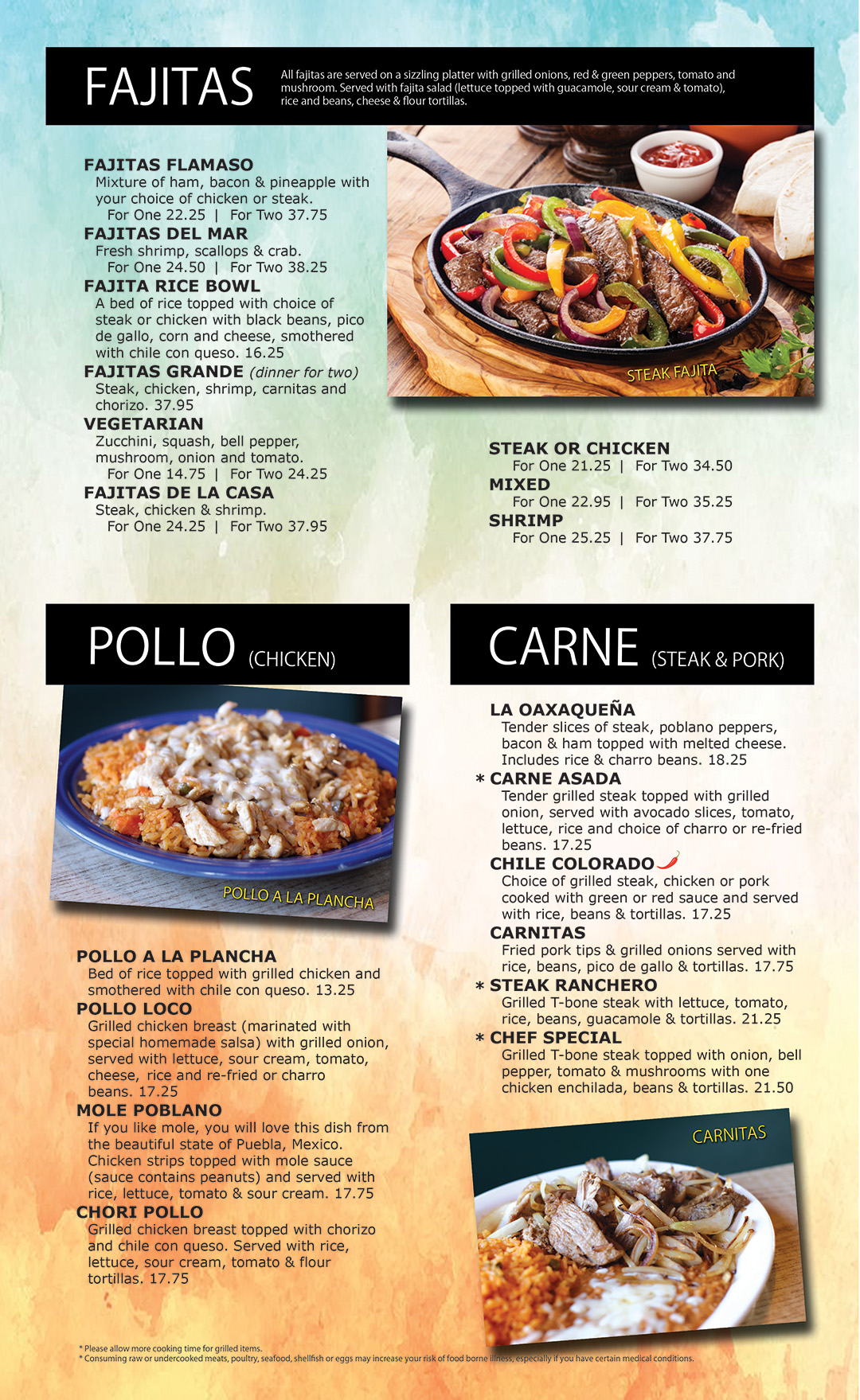 Fiesta Menu - Fiesta Jalapeños Mexican Grill